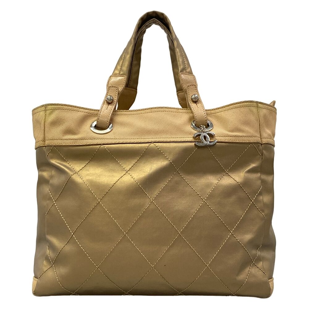 Chanel Paris Biarritz MM Tote Bag A34209 Coated Canvas Leather